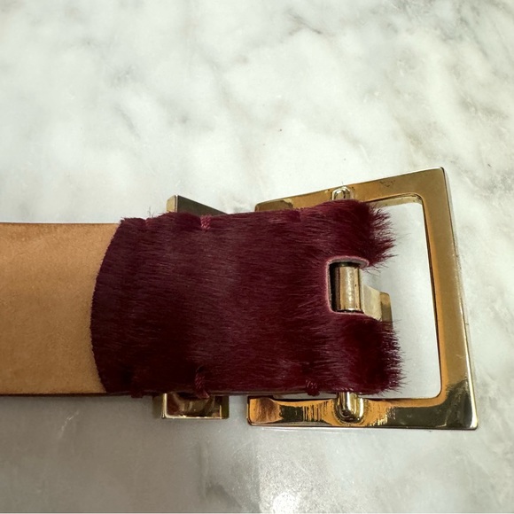 Theory Womens Belt Pony Hair Leather Sz S - Picture 4 of 7